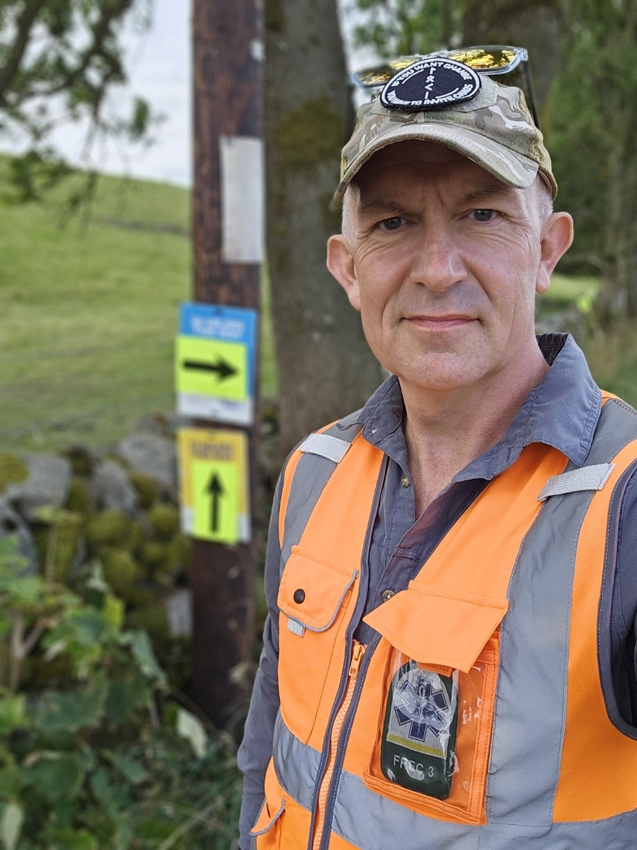 Steve O'Connor, founder of Trucker PT, in his orange RAF reservist hi-vis jacket